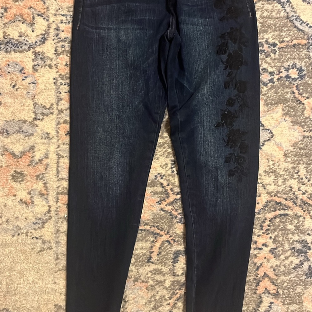 Women's Black Embellished Jeans